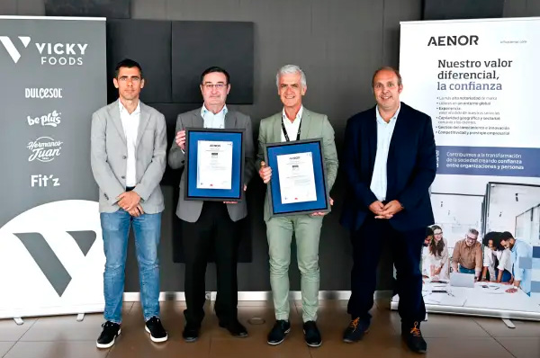 Vicky Foods obtiene la certificación en la norma ISO 56001